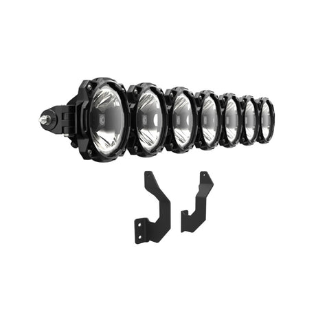 Kit de barre lumineuse à 7 lumières LED Pro6 KC HiLiTES 2017+ Ford Super Duty Gravity - Pare-chocs avant