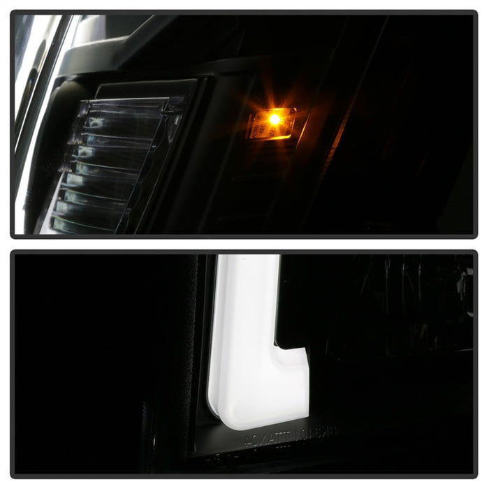 Phares de projecteur Spyder 04-15 Nissan Titan / 04-07 Nissan Armada V2 - Noir PRO-YD-NTI04-DRL-BK