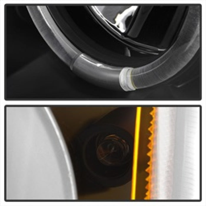 Spyder Chevy Silverado 1500 03-06 Projecteur LED Halo LED Ambre Reflctr Blk PRO-YD-CS03-AM-BK