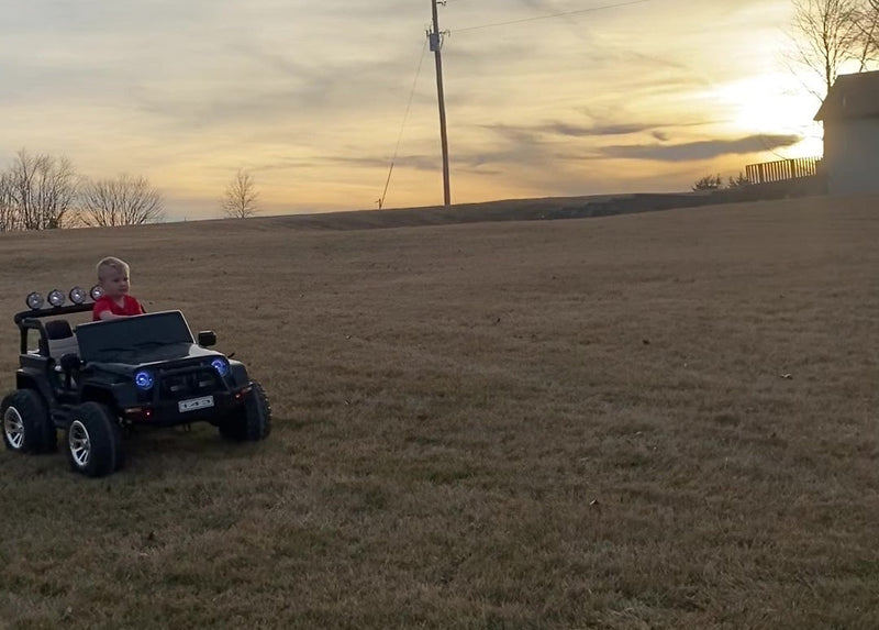 Ride On Car Kids Jeep Style 4x4 W/Rubber Tires 24 Volt