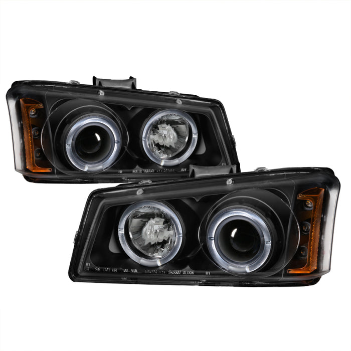 Spyder Chevy Silverado 1500 03-06 Projecteur LED Halo LED Ambre Reflctr Blk PRO-YD-CS03-AM-BK