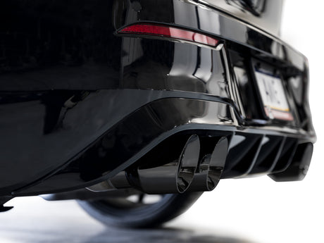 Échappement quadruple AWE MK8 pour Volkswagen Golf R 3 pouces Track Edition - Embouts noirs diamantés
