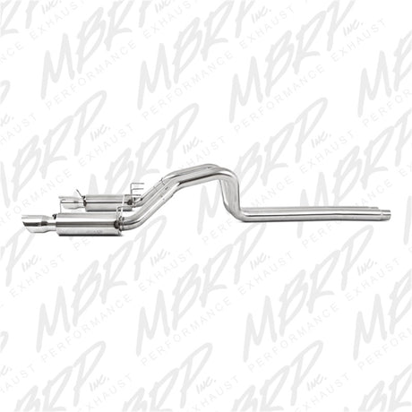 MBRP 11-12 Ford Shelby GT 500 T304 Cat Back 3 pouces Double Split Arrière Version Course Embouts 4,5 pouces