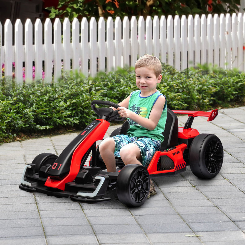 Adjustable Seat Electric Go Kart with Slow Start - 24V, 7.5 MPH