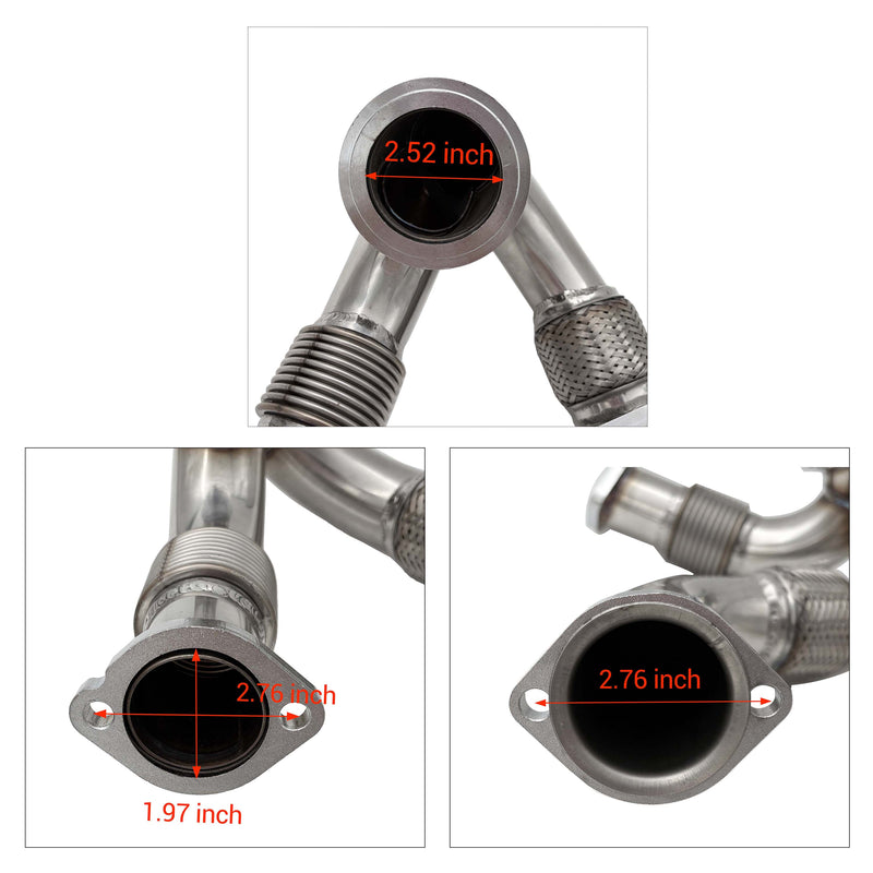 TruckTok 2003-2007 6.0L Powerstroke Heavy Duty Exhaust Y-Pipe & EGR Delete Kit