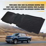 Trucktok 1999-2006 Silverado/Sierra 1500 2500 Extend Cab All-Weather TPE Floor Mats TruckTok