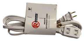 RadioShack Extension Cord 6100810 White 9 ft TekShack