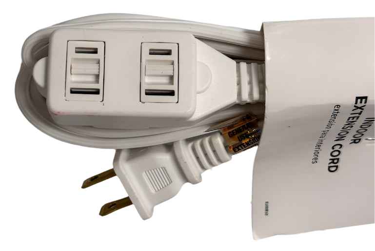RadioShack Extension Cord 6100810 White 9 ft TekShack