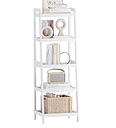 Foldable Bamboo Luggage Rack with Storage Shelf Walnut
