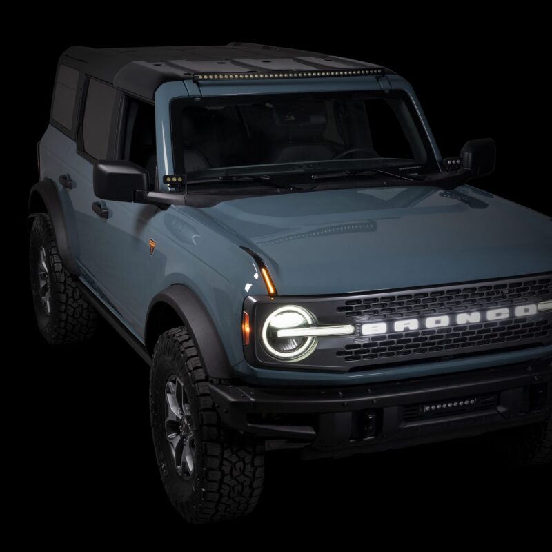 Putco 22-24 Ford Bronco Luminix DRL LED Light Hood Limb Riser (Factory Hood Side Hinge Replacments)
