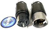 Hubbell CS8164C/CS8165C Locking Connector, 50 amp, 480V, 3 Pole and 4W set m/f Hubbell