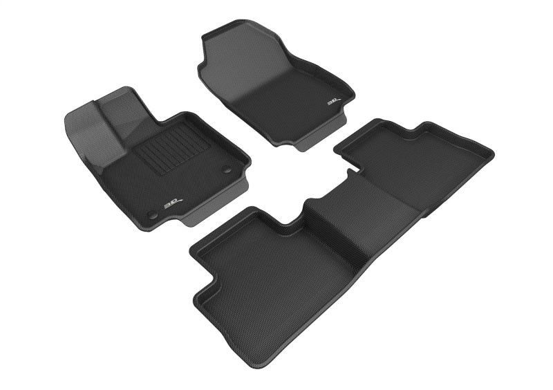 Tapis de sol 3D MAXpider 2019-2020 Toyota RAV4 Gasoline Kagu 1ère et 2ème rangée - Noir