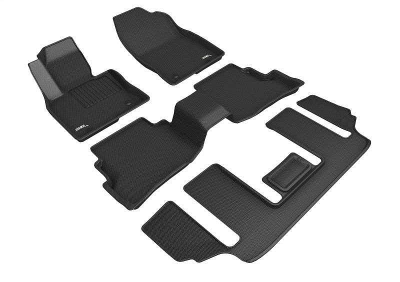 3D Maxpider 20-23 Mazda Cx-9 6-Seat With R2 Console Kagu Black R1 R2 R3