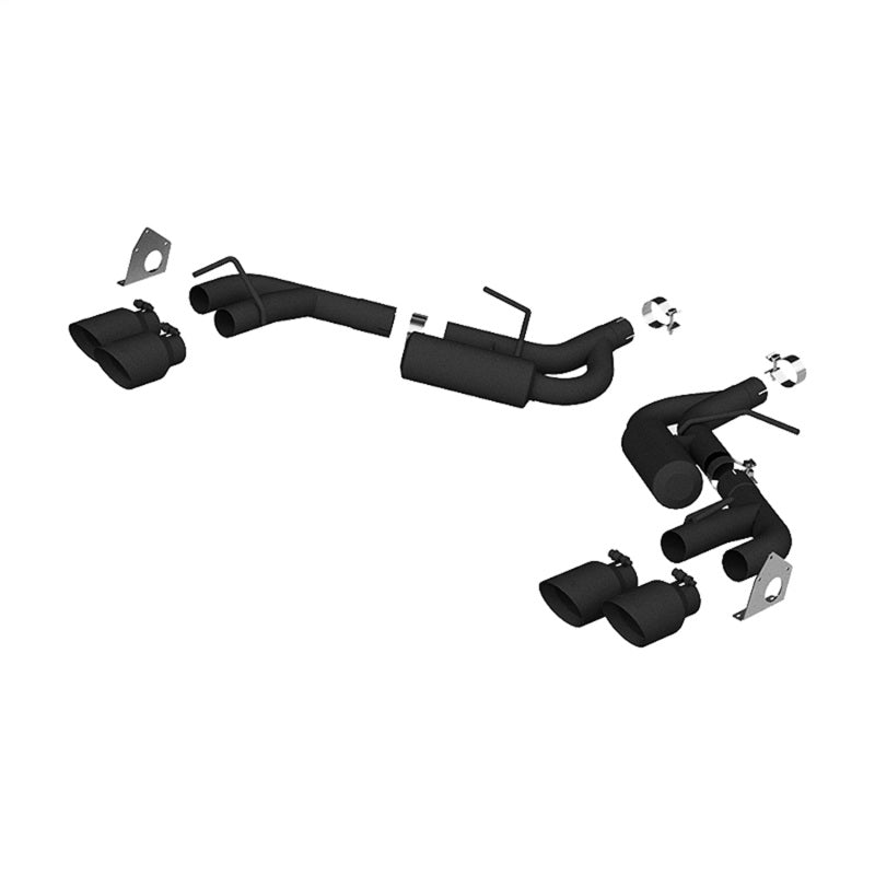 Échappement double essieu arrière MBRP 16-19 Chevrolet Camaro V6 2,5 pouces BLK NPP avec embouts à double paroi quadruple de 4 pouces
