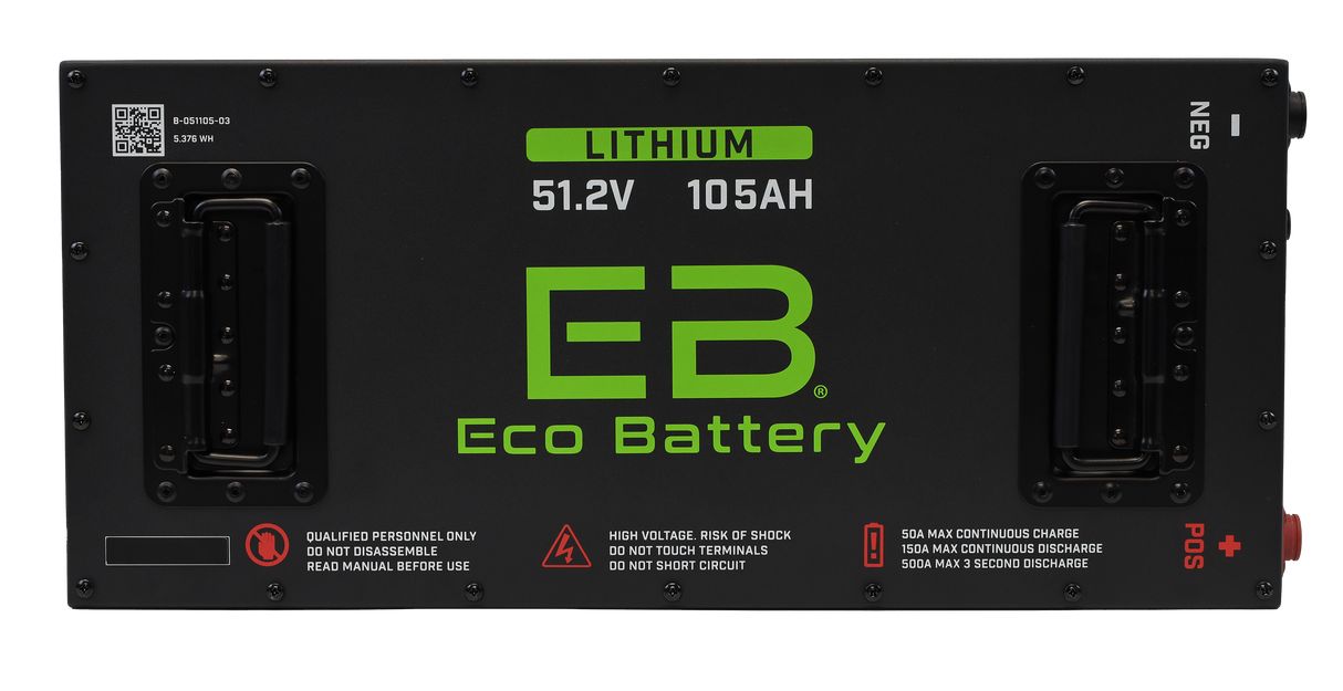 Eco Battery (48V) 51V 105Ah Skinny Battery Bundle / Club Car / Onward & Tempo