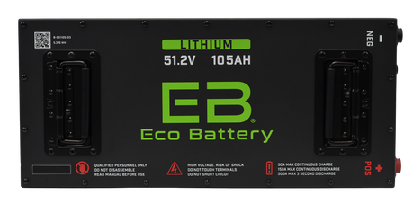 Eco Battery (48V) 51V 105Ah Skinny Battery Bundle / Club Car / Onward & Tempo