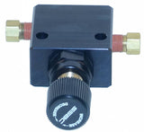 New Adjustable Proportioning Valve W/Fitting. Black Anodized A0707-1