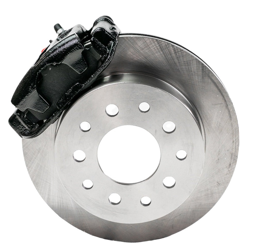 New Direct Fit Rear Drum to Disc Brake Conversion Kit W/Rotors. Black A114BK