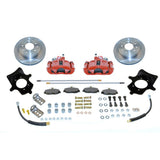 New Direct Fit Rear Drum to Disc Brake Conversion Kit W/Rotors. Red A114R