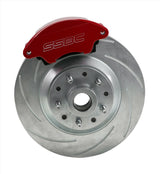 American Made Super Twin HD 2-Piston Billet Aluminum Front Drum to Disc Brake Conversion Kit W/Rotors. Red A123-1AR