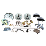 American Made Super Twin HD 2-Piston Billet Aluminum Front Drum to Disc Brake Conversion Kit W/Rotors. Black A123-ABK