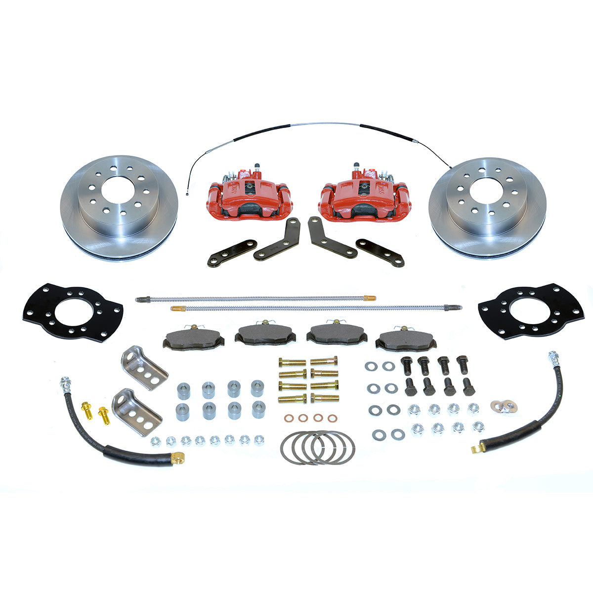 New Rear Drum to Disc Brake Conversion Kit W/Rotors. Red A125-46R
