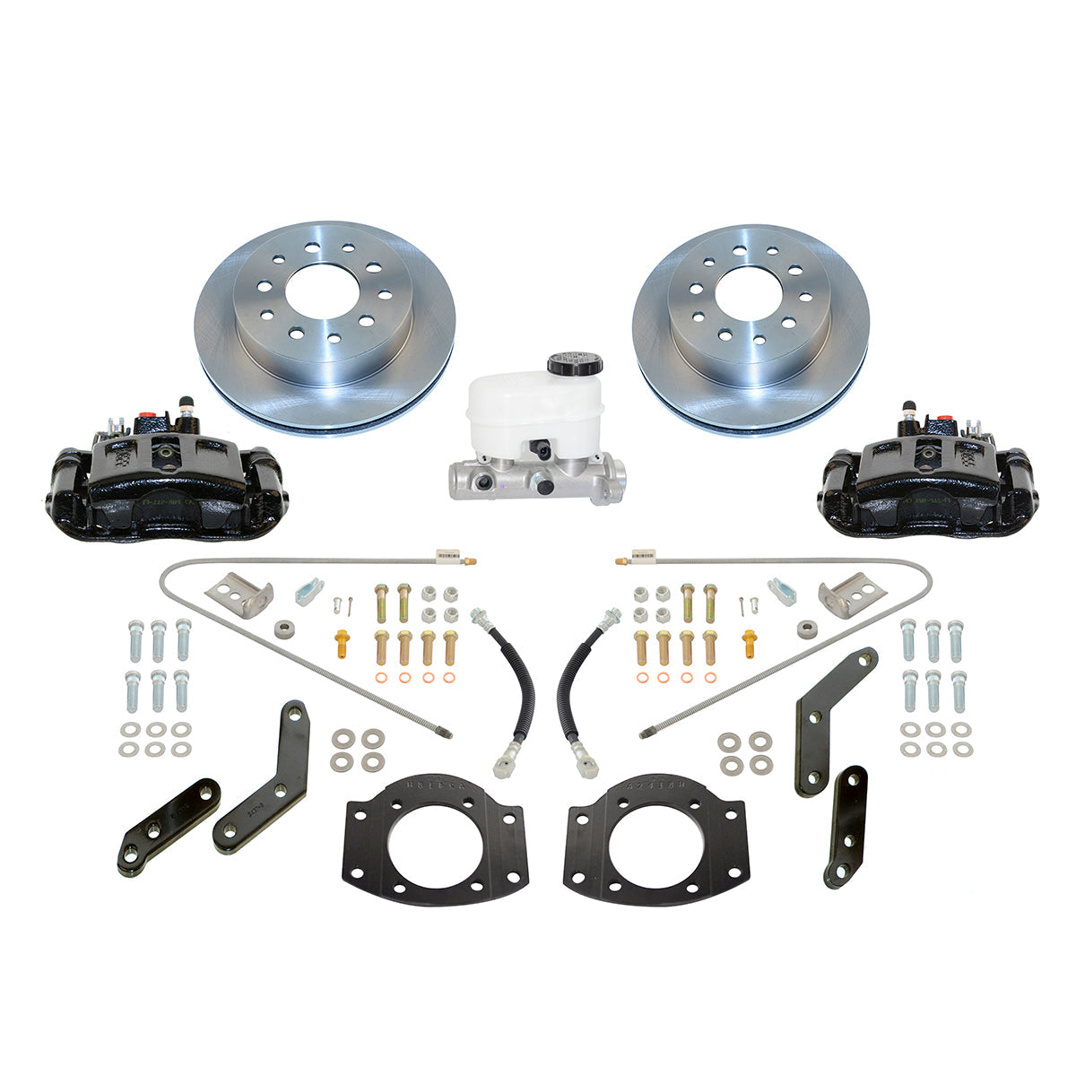 New Direct Fit Rear Drum to Disc Brake Conversion Kit W/Rotors. Black A126-2BK