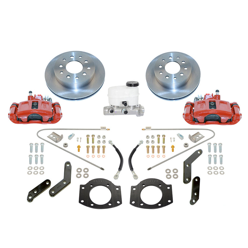 New Direct Fit Rear Drum to Disc Brake Conversion Kit W/Rotors. Red A126-51R