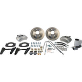 American Made Tri-Power 3-Piston Billet Aluminum Rear Drum to Disc Brake Conversion Kit W/Rotors. Clear A126-3