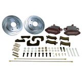 American Made Sport R1 Billet Aluminum Rear Drum to Disc Brake Conversion Kit W/Rotors. Black A126-50BK
