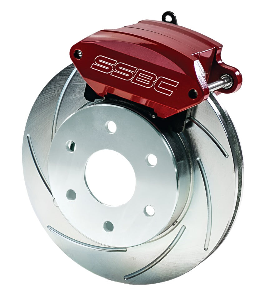American Made Sport R1 Billet Aluminum Rear Drum to Disc Brake Conversion Kit W/Rotors. Red A126-50R