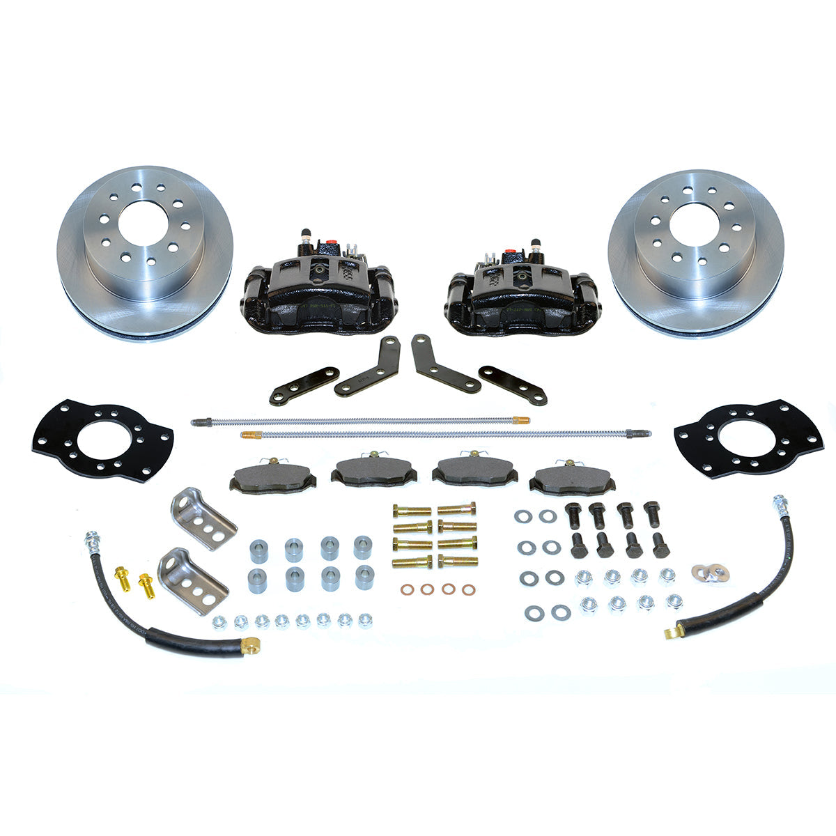 New Direct Fit Drum to Disc Brake Rear Conversion Kit W/Rotors. Black A128-1BK