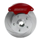 American Made Super Twin 2-Piston Billet Aluminum Front Drum to Disc Brake Conversion Kit W/Rotors. Red A129-2A