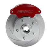 American Made Super Twin 2-Piston Billet Aluminum Front Drum to Disc Brake Conversion Kit W/Rotors. Red A129-2AR