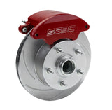 American Made Super Twin 2-Piston Billet Aluminum Front Drum to Disc Brake Conversion Kit W/Rotors. Red A129-AR