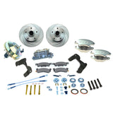 American Made Super Twin 2-Piston Billet Aluminum Front Drum to Disc Brake Conversion Kit W/Rotors. Clear A129-A
