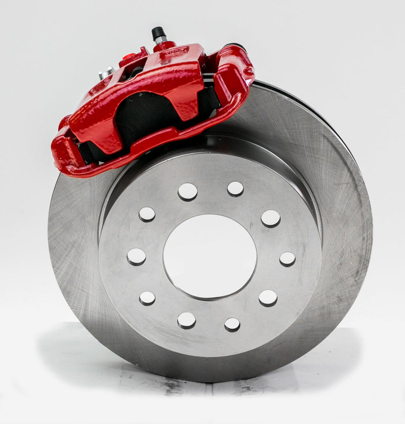 New Direct Fit Rear Drum to Disc Brake Conversion Kit W/Rotors. Red A136-1R