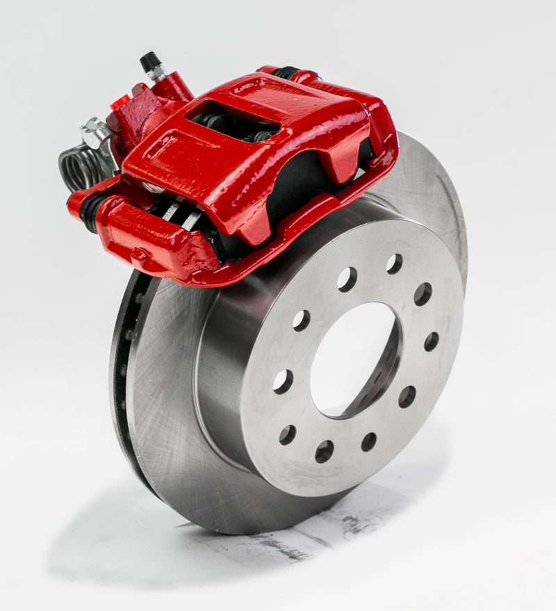 New Direct Fit Rear Drum to Disc Brake Conversion Kit W/Rotors. Red A136R