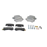 American Made Sport Twin 2-Piston Billet Aluminum Quick Change Front Caliper Upgrade Kit W/Performance Pads. Clear A181