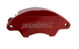 American Made Super Twin 2-Piston Billet Aluminum Quick Change Front Caliper Upgrade Kit W/Performance Pads. Red Part#  A185R
