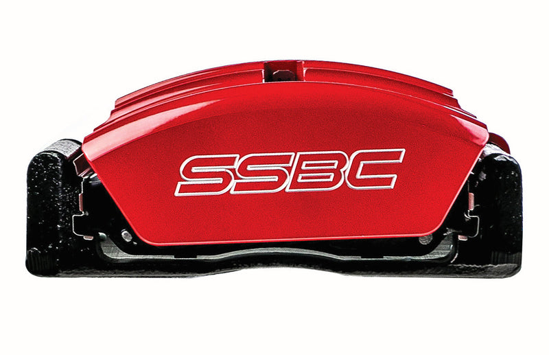 American Made Tri-Power 3-Piston Billet Aluminum "Quick Change" Front Caliper Upgrade Kit. Red A187-4R