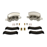 American Made Tri-Power 3-Piston Billet Aluminum "Quick Change" Front Caliper Upgrade Kit. Clear A187-4