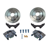 New Direct Fit Front Disc Brake Kit W/Rotors. Red A189-7R