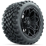 GTW Bravo Matte Black 14 in Wheels with 23x10-14 Nomad All-Terrain Tires - Set of 4