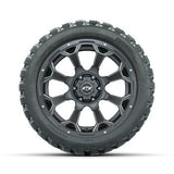 GTW Raven Matte Gray 14 in Wheels with 23x10-R14 Nomad All-Terrain Tires - Set of 4