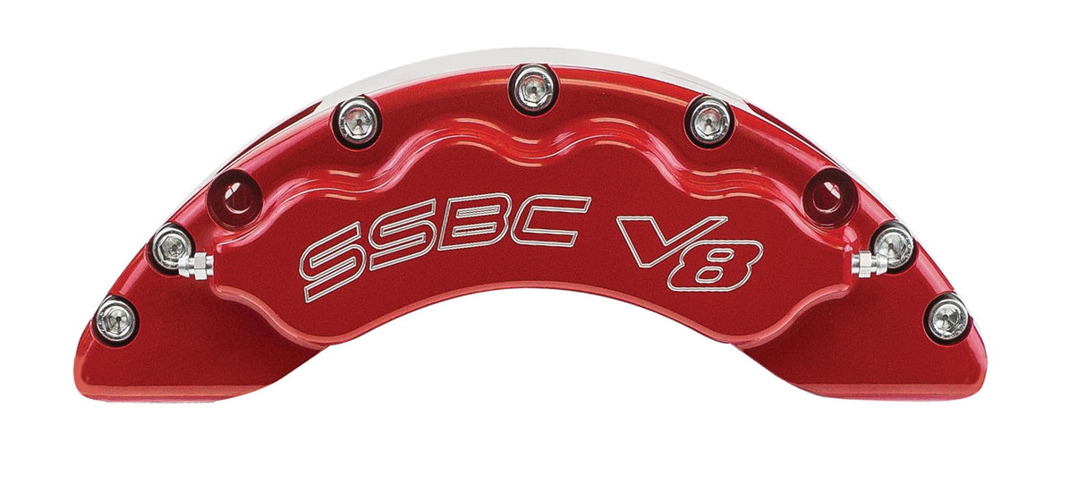 American Made V8-Barbarian 8-Piston Direct Fit Billet Aluminum Front Disc Brake Kit W/DS Rotors. Red A193-1R-DS