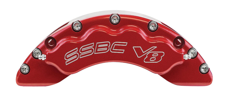 American Made V8-Barbarian 8-Piston Direct Fit Billet Aluminum Front Disc Brake Kit W/DS Rotors. Red A193-1R-DS