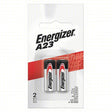 ENERGIZER Battery: A23 Battery Size, Alkaline, 50 mAh Capacity, 12V DC, A23BPZ-2, 2 PK Energizer