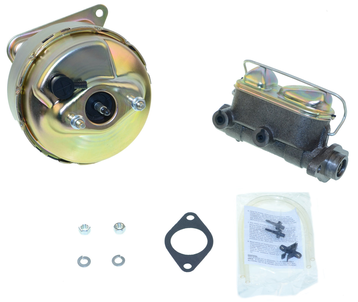 New Booster/Master Cylinder Combo, 7", Dual Bowl, 1" Bore W/Brackets. A28150