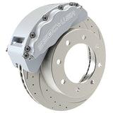 American Made B8-Barbarian 8 Piston Billet Aluminum Direct Fit Front Caliper Disc Brake Kit W/DS Rotors. Clear